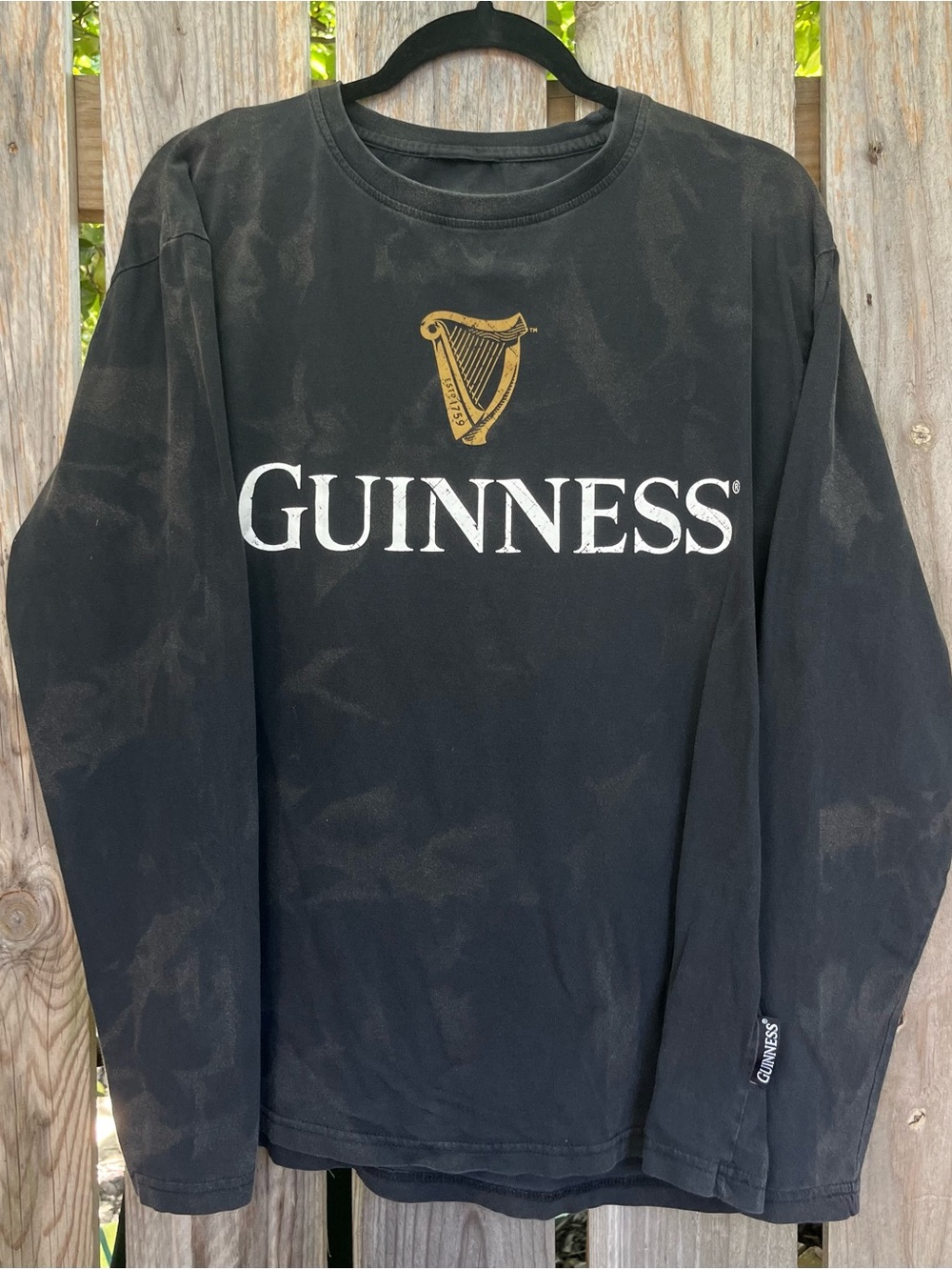 Bleached Guinness Long Sleeve Tee | Unisex Medium
